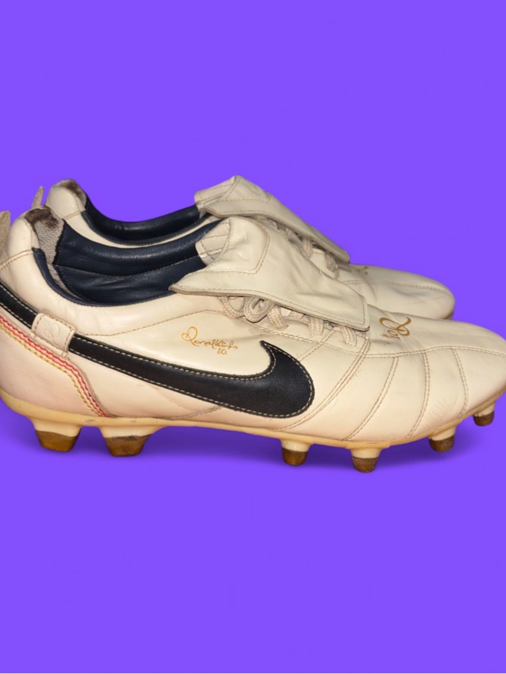 Nike Tiempo R10 Ronaldinho FG Black 315362-247 RARE US 9 Soccer Cleats Football